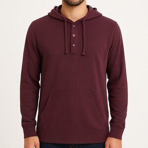 Vintage Raisin Arizona 1/2 Button Hooded Tee Preppy Gift School Spring Fall